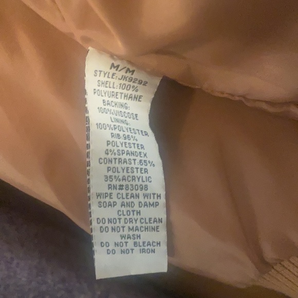 Brown leather bomber - Picture 5 of 5